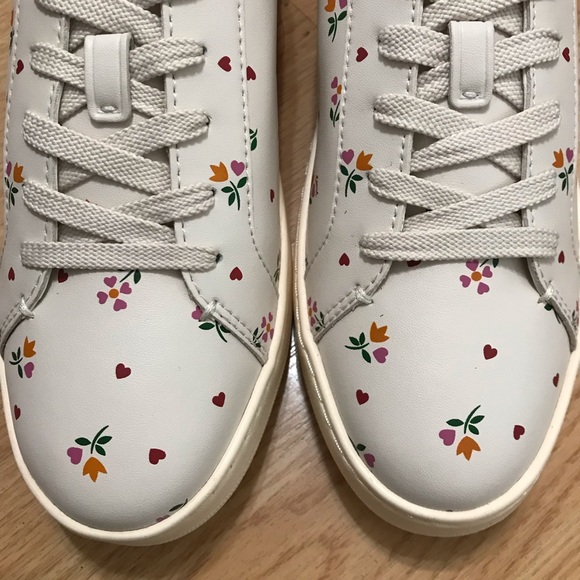 ❤️ Coach Clip Low Top Sneaker Heart Petal Print 8 8.5 9 10 🌸 - Picture 8 of 14